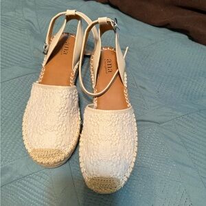 a.n.a Cream Lace Espadrille Flats